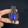 Lapis Lazuli Pendant Handmade Gemstone Jewelry, 999 Copper Wire Wrapped Pendant ,Unique Design Jewelry Pendant