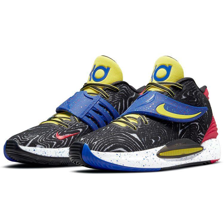 Nike Мужские кроссовки KD 14 Pop Art Black White Yellow-Strike CW3935-004