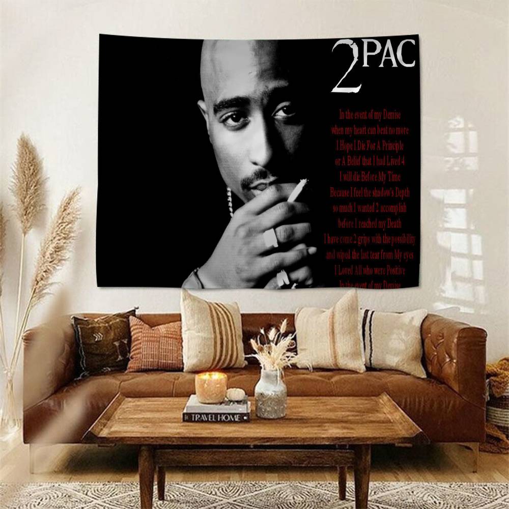 2PAC Тупак 3D Печать Мультяшный Гобелен Настенное Украшение Домашний Декор