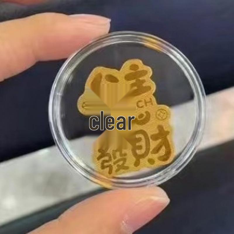 2mg Gold-Plated Wealth-Attracting Mobile Phone Sticker with Adhesive Backing