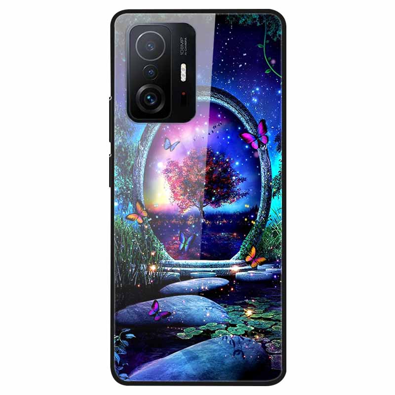 Для Xiaomi 11T Закаленное Стекло Чехол Мягкий Бампер Жесткий Funda Для Xiaomi mi 11T Pro Чехол для Телефона 11 T 11T Pro 11TPro Задняя Крышка Корпуса