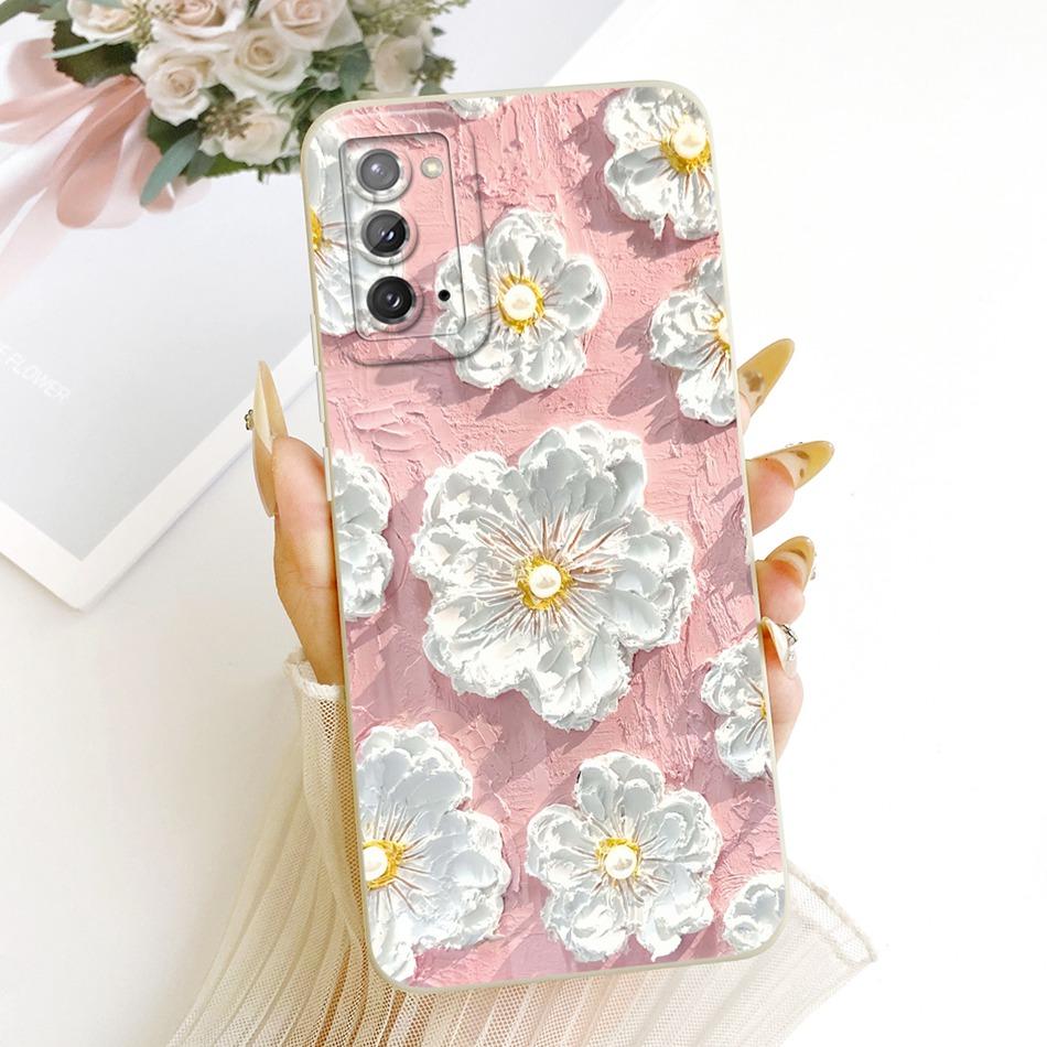 Для Samsung Galaxy S20 S20+ S20FE Милый Чехол-Телефон с Кошкой и Цветами Для Samsung S 20 S20 FE 4G 5G Ударопрочный Мягкий Силиконовый Бампер