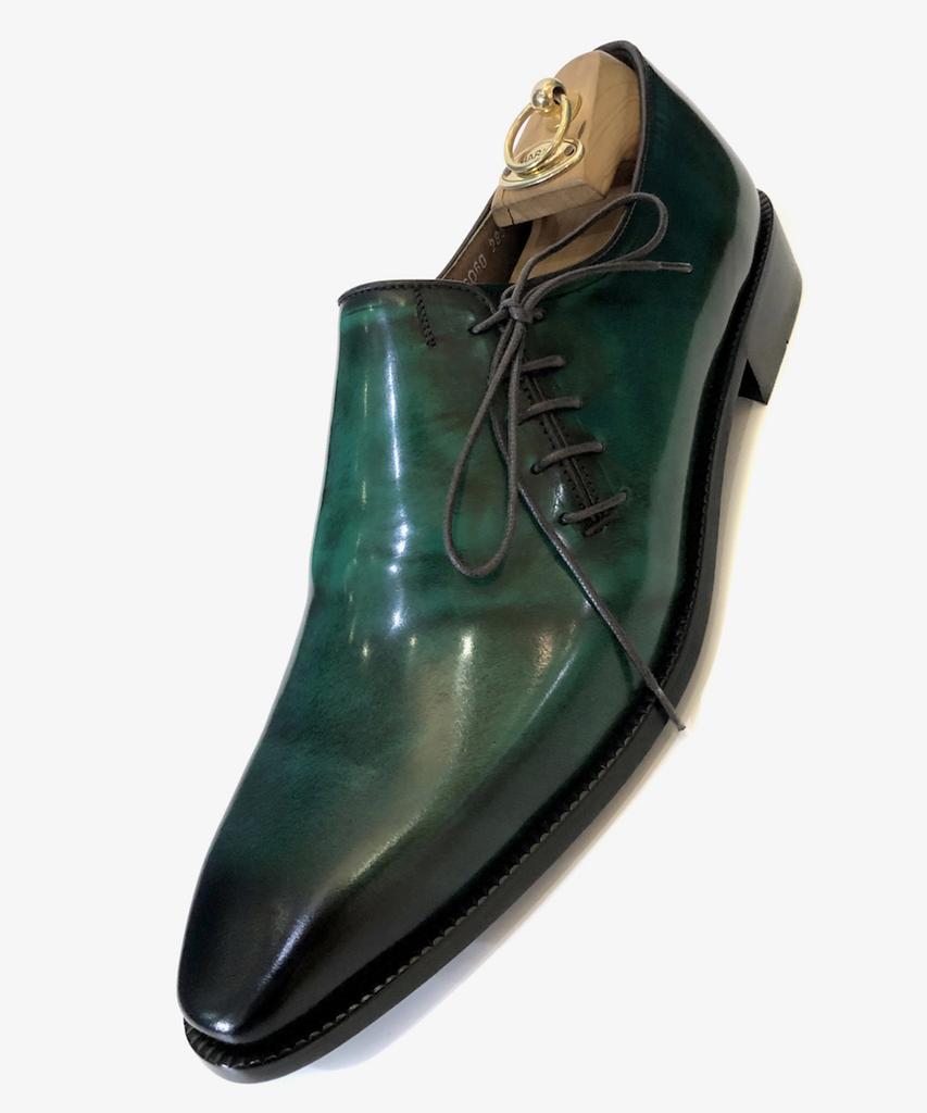Joenshoe Camille Side Strap Whole Cut Green Adobang