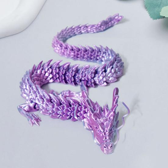 Китайская статуя дракона, напечатанная на 3D-принтере, фигурка дракона с подвижными суставами, шарнирная скульптура дракона, украшение стола для домашнего офиса