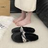 Ретро универсальный модный дизайн нишевые туфли Мао Мао женские 2025 осень и зима новый дизайн верхняя одежда хлопковые тапочки