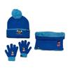 3-Piece Set Beanie Gloves Snood Mickey - Fleece Neckband (blue)