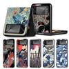 Чехол для телефона Samsung Galaxy ZFlip3 Z Flip 3 5G ZFlip Z Flip 4 Flip4 Flip3 ZFlip4, черная сумка Wave Art, японский зеленый Illust