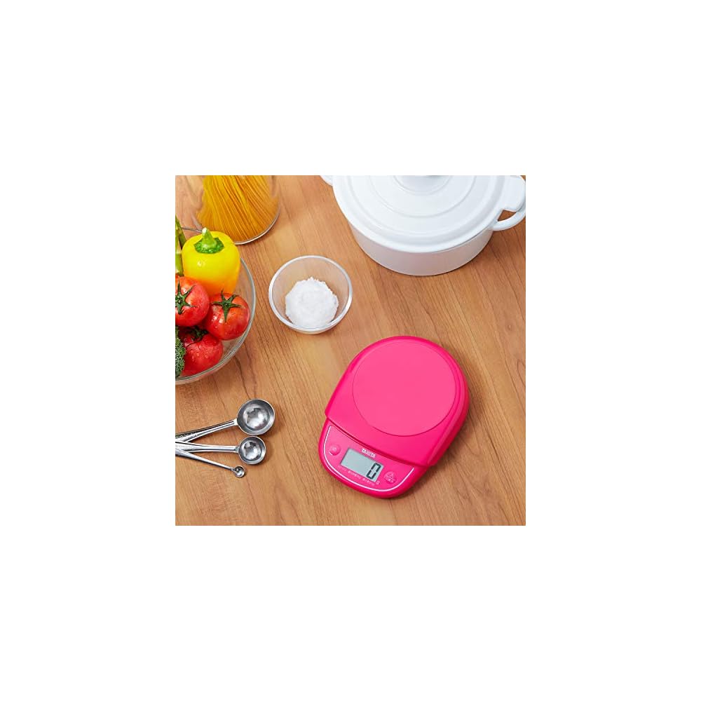 Tanita Kitchen Scale, Digital, 3kg Capacity, 1g Increments, Pink, KD-313 PK (Made in Japan)