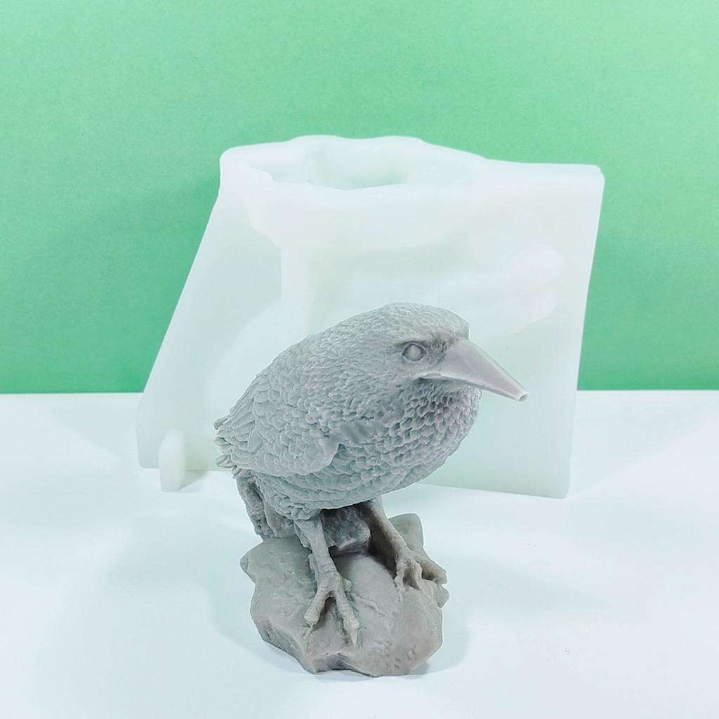 3D Crow Candle Molds Halloween Candle Moulds Silicone Molds Scented Candle Casting Molds for Halloween Decorations