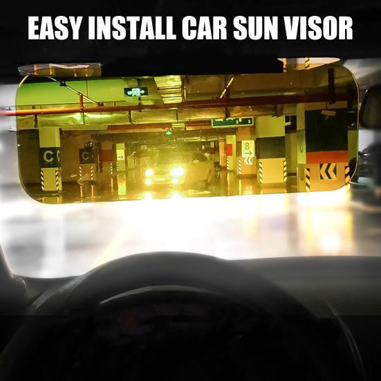 Автомобильный козырек ночного видения 2 в 1, антибликовый солнцезащитный козырек для дневного и ночного вождения, антиослепляющий козырек от УФ-излучения для защиты глаз