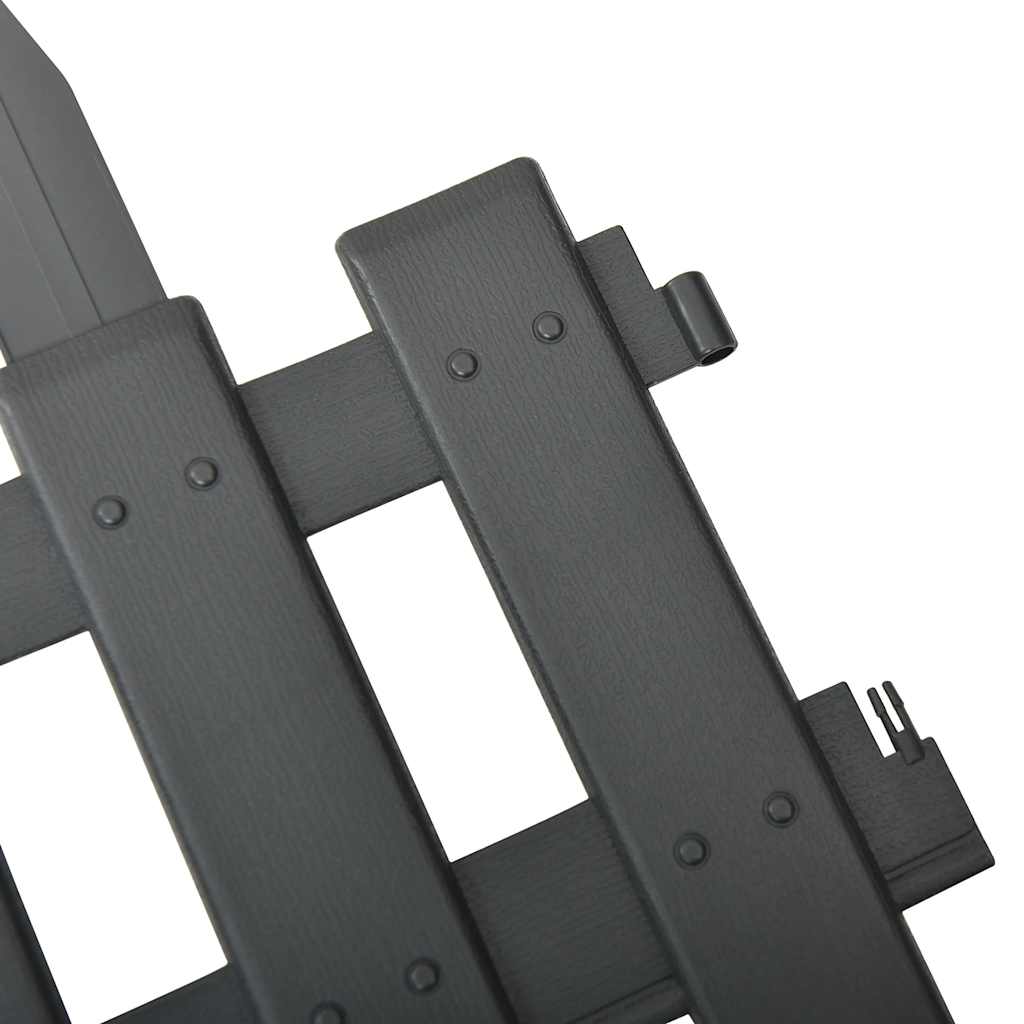 Lawn Edging 25 pcs Anthracite 10 m PP