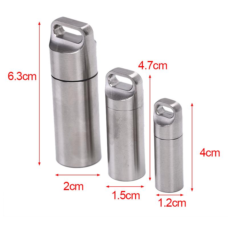 Waterproof Capsule Seal Bottle Outdoor Survival Pill Box Container Pill Tank