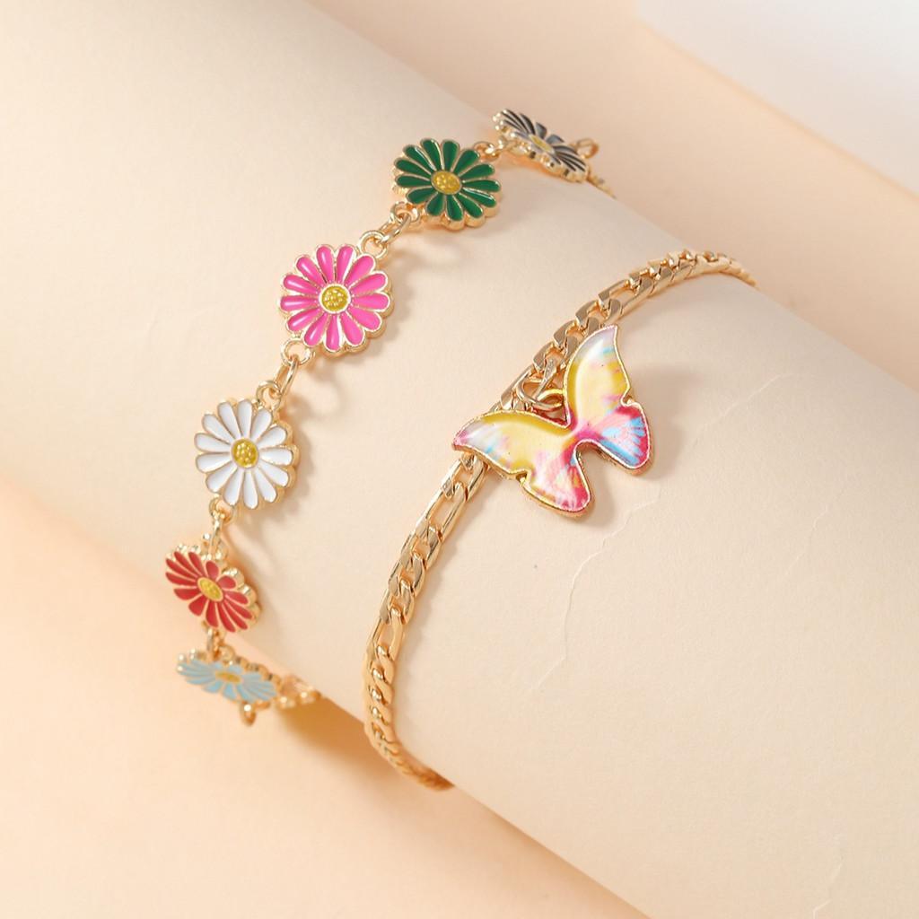 European Style Ladies Anklet Set With Geometric Alloy Design For Casual Wear