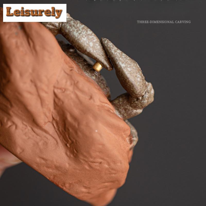 Креативные богатые крабы Керамическая курильница для благовоний Дзен-держатель для кадила Игрушки для животных для чая Скульптура Крышка-основание Аксессуары для чайной церемонии