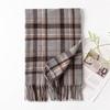 Autumn and Winter New Scarf Women's Winter High End Scarf Korean Style Thickened and Warm Imitation Cashmere Plaid Shawl