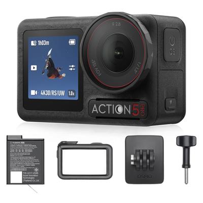 DJI Экшн-камера Osmo Action 5 Pro Стандартный с изображением объекта Двойной OLED Спортивная носимая видеокамера Комбо, Компактная, 1/1,3-дюймовая матрица, Водонепроницаемая,