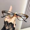 New Fashion Anti Blue Light Glasses Ultra Light Women Men Cat Eye Glasses Small Frame Leopard Color Reading Eyewear