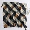 New Color Rhombus Summer Seaside Sunscreen Silk Scarf Sweet Beach Towel Cotton and Linen Feel Air-conditioned Room Shawl