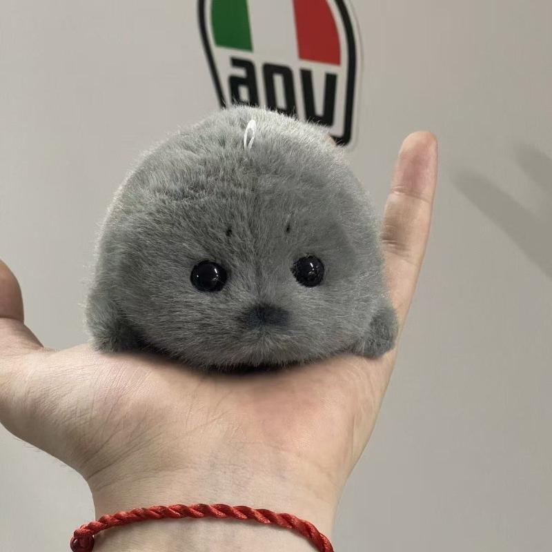 Мягкий плюшевый брелок в виде серого тюленя, белые плюшевые тюлени, подвеска в виде животного, модная мягкая кукла, брелок для ключей, аксессуары для ключей от машины, украшения для автомобиля