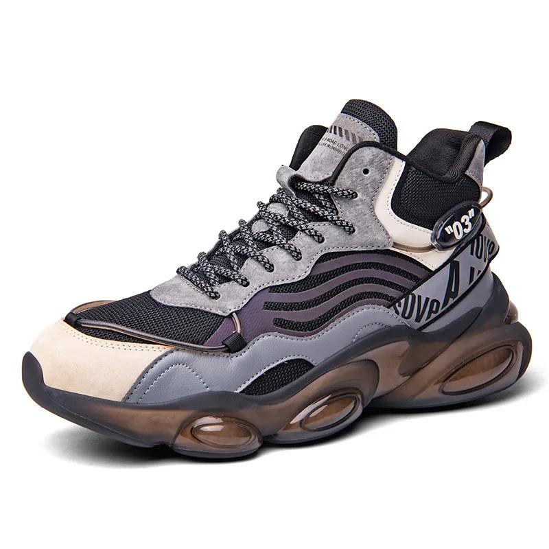 Autumn Winter Fashion Platform Sneakers Men Reflective Casual Sneaker Big Size 47 Athletic Shoes Trainers for Men High Sneakers