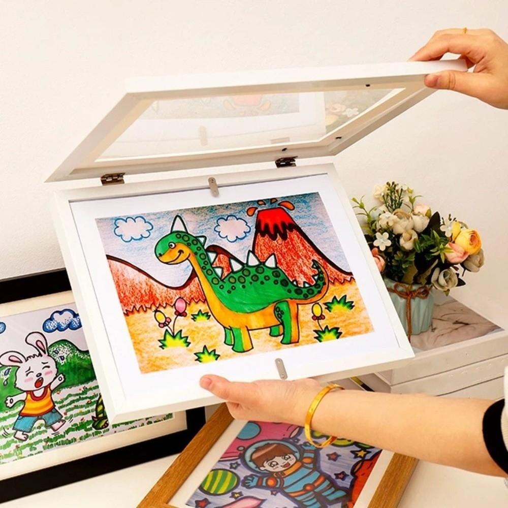 Wall Mount Flip Photo Frame Magnetic Closure Flip Art Frame Creative Display Frame Photo Display