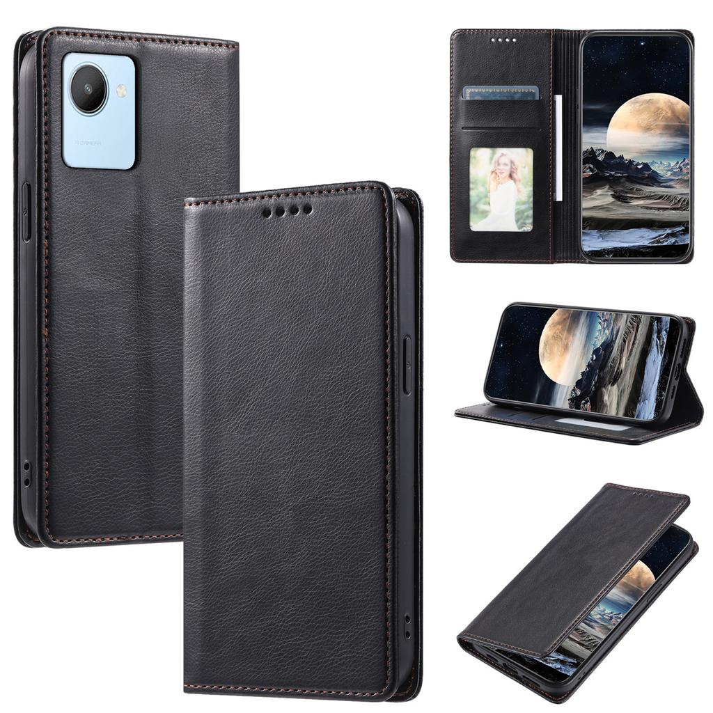 Чехол-книжка-кошелек из искусственной кожи Litchi Stria с подставкой для телефона Oppo Realme Oppo A7, A57, A31, A8, A93, Realme 11 Pro, Realme 10, Realme 9, Realme 8...