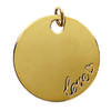 [C7267] - Gold Plated 'Love' Pendant - 35 Mm (to Be Engraved)