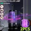 2PCS Portable Electric Mosquito Killer Lamp Rechargeable Fly Trap Zapper Insect Killer Repellent Bedroom Outdoor Anti Mosquito Trap