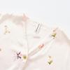 Fenteng [Satin Ice Silk] Chinese style new V-neck cardigan, new Chinese style nightgown, floral dress, breathable home wear