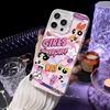 Мультяшная Звезда P-Сила Девчонок Чехол для Телефона Для iPhone 16 15 14 13 12 11 Pro Max Белый Матовый Лазерный Металлик Аврора Funda