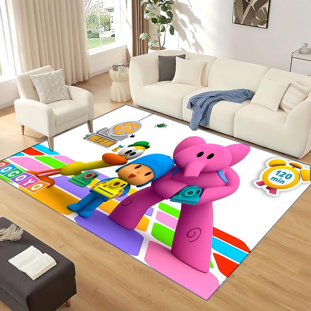 HD Забавный P-Pocoyo Мультфильм Элли Пато Ковер Коврик для Дома Гостиной Спальни Дивана Прихожей Декор, Детский Игровой Нескользящий Коврик