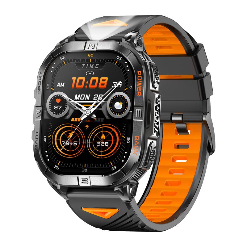 Смарт-часы K72 2,13 дюйма Amoled GPS-позиционирование Фонарик BT-звонки Монитор здоровья Уличные спортивные фитнес-смарт-часы