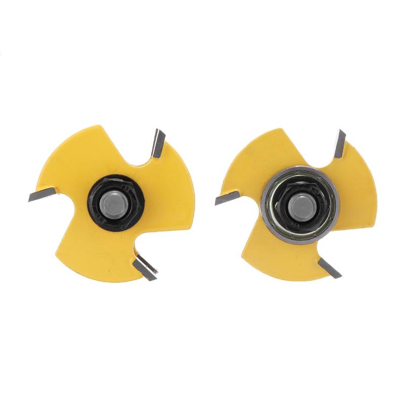 2 шт. новый набор фрез с язычком и пазом, хвостовик 8 мм, Т-образный 3-зубый полезный резак