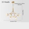 LED Post Modern Glass Balls Chandelier Lighting Black Gold Branches Style Ceiling Firefly Hanging Lamp for Living Dining Room