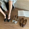 Silver Single Shoes Women's 2025 New Models with Skirts French Flats Bows Fashionable Foreign Mary Jane Small Leather Shoes