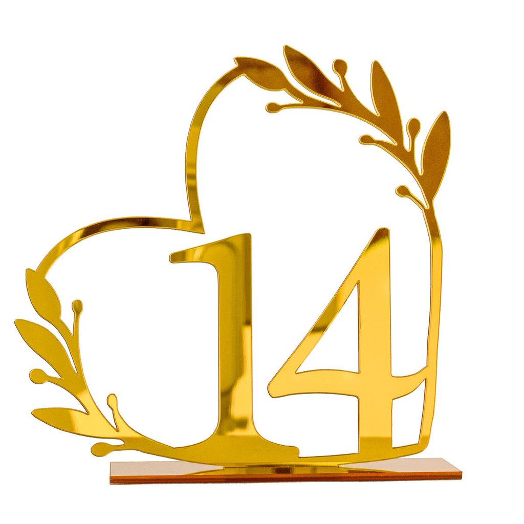 Acrylic Wedding Table Number Plate - DIY Mirror Decoration