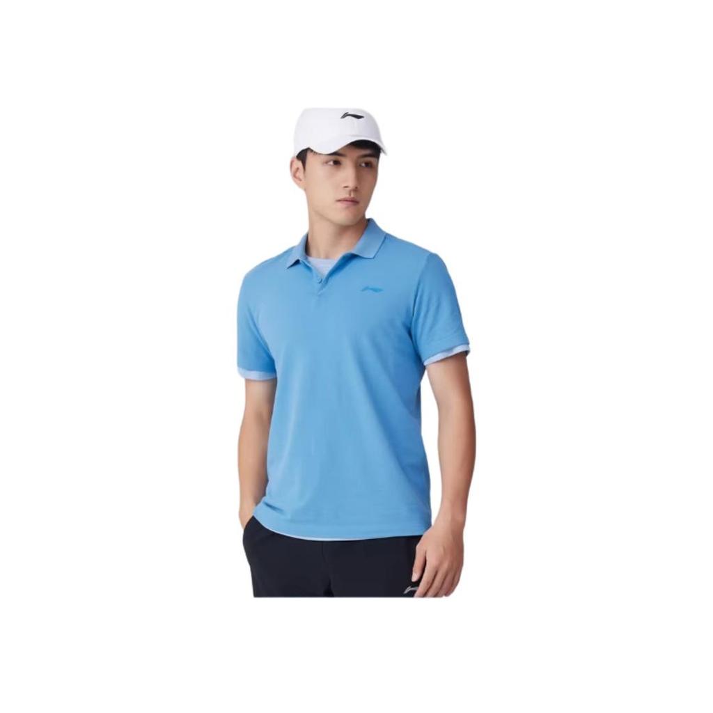 Lining Lifestyle Series Solid Color Polo Shirt Unisex Polo Shirts Purple APLT076-8