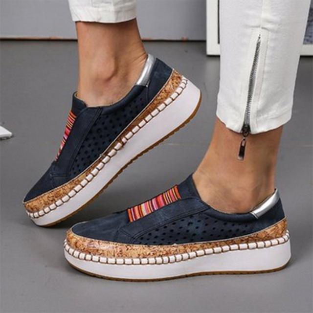 Женские кроссовки Slip On Shallow Loafers Вулканизированная обувь Дышащая повседневная обувь на плоской подошве Женская обувь размера плюс 43