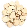 50 Pcs Wooden Love Heart Shape DIY Hanging Heart Plain Decoration Crafts