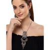 Fashion Latest Stylish Traditional Oxidised Silver Necklace Jewellery Set for Women