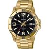 Casio Дешевые Casio Аналоговые часы MTP-VD01G-1B Черный ремешок из нержавеющей стали Водонепроницаемые