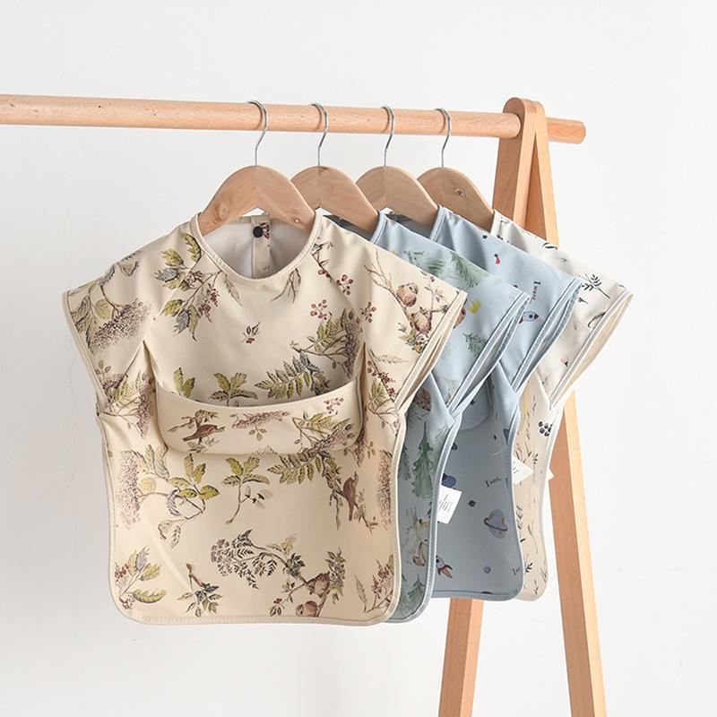 Korean-Style Reversible Sleeveless Baby Bib: Waterproof & Anti-Dirty for Feeding