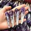 Quartz Amethyst Natural Crystal Wand Point Specimen Healing Home Decor Gift