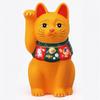 Yakushigama Maneki Neko Fukuzukushi Good Luck (yellow, Large) (with Sticker)