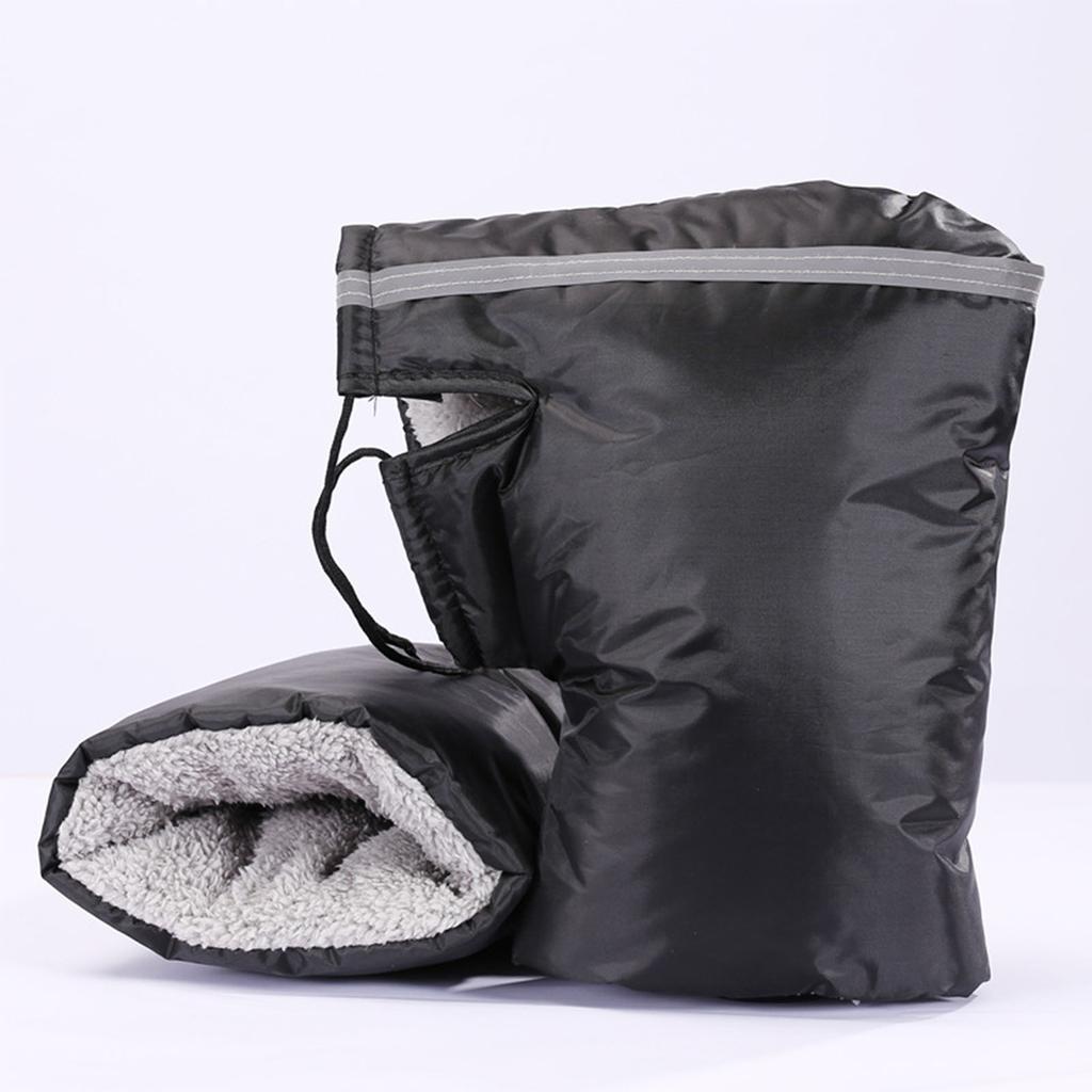 Motorcycle Handlebar Gloves with Reflective Strip Windproof Thermal Handle Bar Cover for ATV/Snowmobile/Scooter
