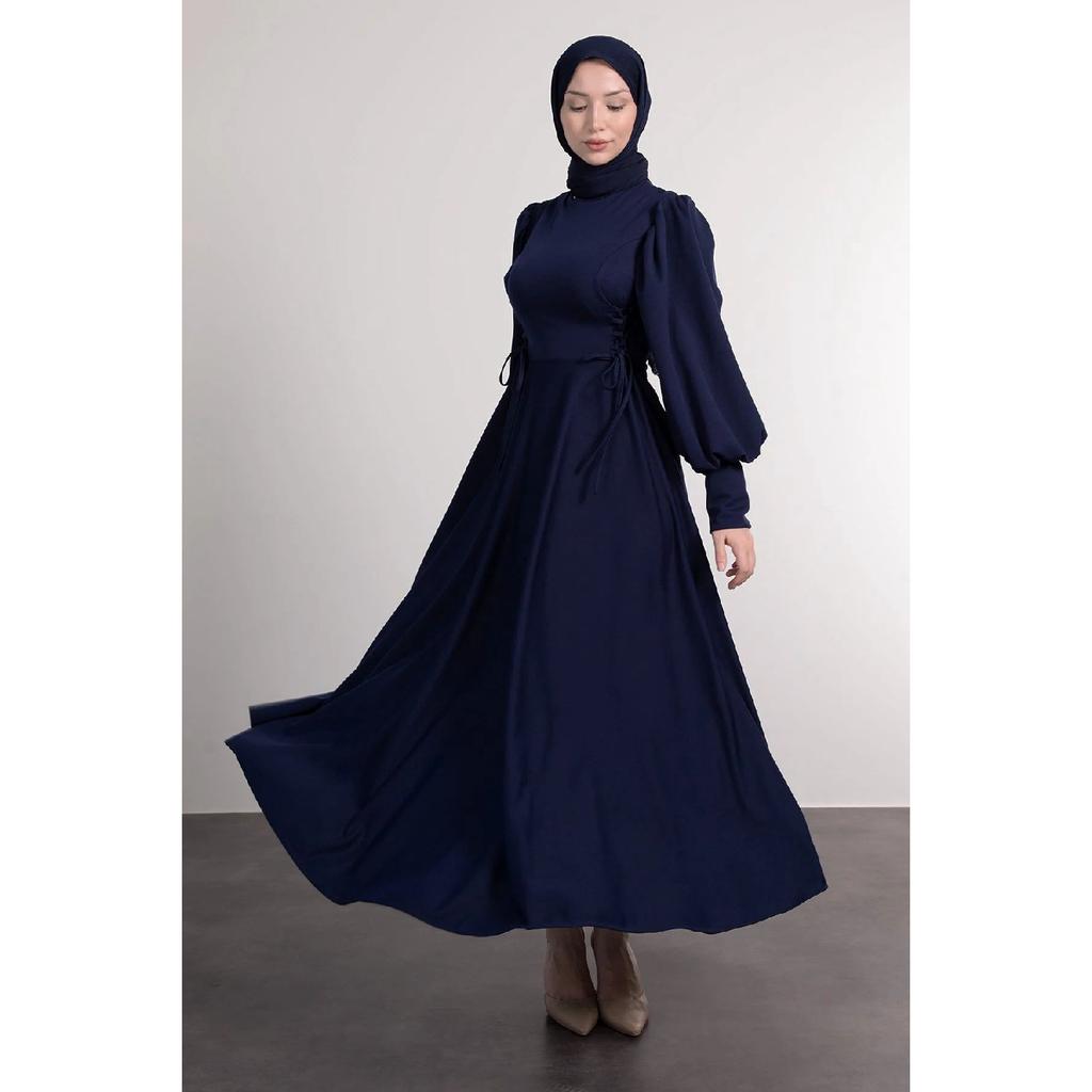 Hijab Dress With Ties On Both Sides Of The Waist