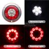 1/2pcs 16 LED Car Round Taillights 12V-24V Rear Stop Brake Running Reverse Lamp For Truck Trailer RV Caravan Turn Signal Light