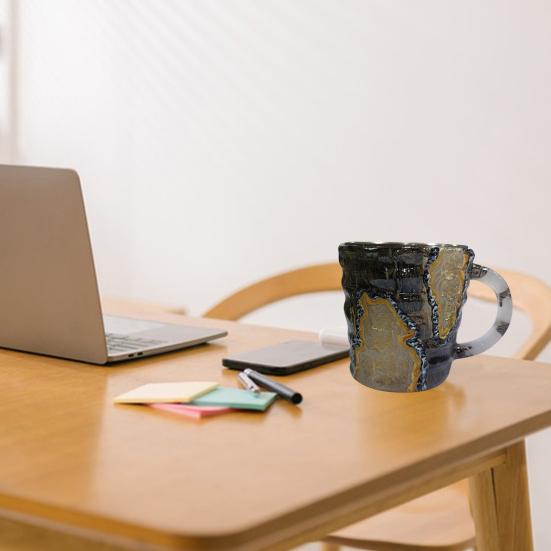 Кофейные кружки, искусственный хрусталь, минеральная кофейная кружка, 11 унций, смоляная чайная кружка для домашнего офиса, термокружка для питья из искусственного хрусталя, подарок для любителей кофе