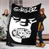 G-Gorillaz band printed blanket—lightweight,soft,warm;versatile blanket all seasons—perfect as &air-conditioning throw,nap blanket