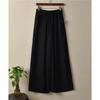 Solid Colour Wide Leg Spring New Pockets Cotton Women's Trousers Zen Wide Leg Trousers